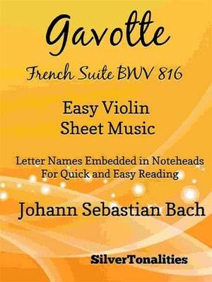 cover image of Gavotte French Suite BWV 816 Easy Violin Sheet Music